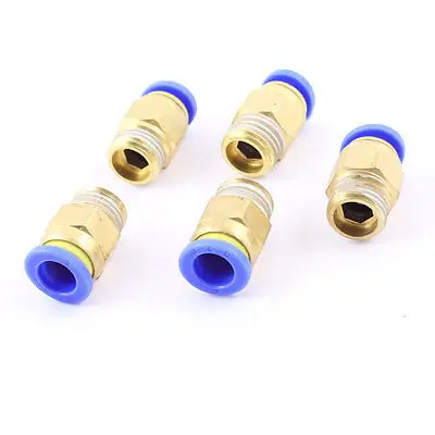 

5 Pcs 1/4" PT Male Thread 8mm Push In Joint Pneumatic Connector Quick Fittings