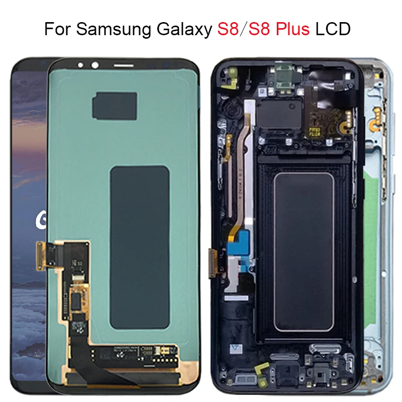 100% протестированный AMOLED ЖК дисплей для SAMSUNG S8 сменный дигитайзер сенсорного