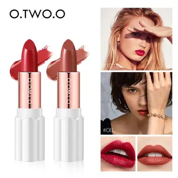 

O.TWO.O 12 Colors Lipstick New Velvet Color Makeup Lip Sticks Nourish Plump Matte Cosmetic Easy To Wear Waterproof Lasting TSFH