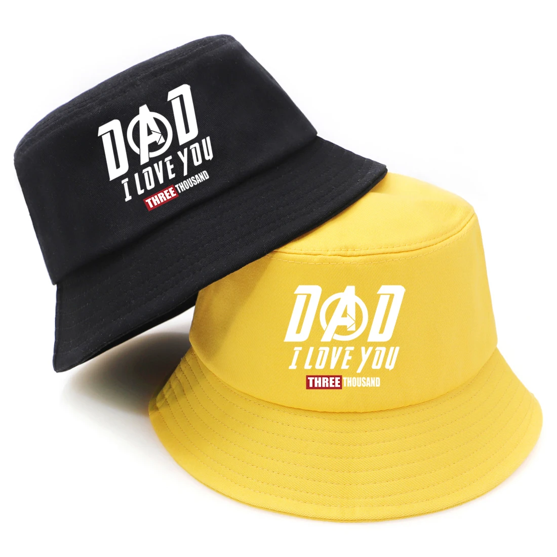 The Avengers i Love You Three Thousand Print Bucket Hats Fisherman Outdoor Bucket Caps 2020 Summer Fashion Panama Bucket Hats