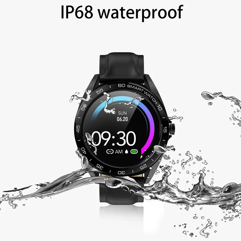 ESEED K7 Смарт-часы IP68 Водонепроницаемый Полный сенсорный экран сердце rete монитор сна learther band smartwatch для мужчин для android ios