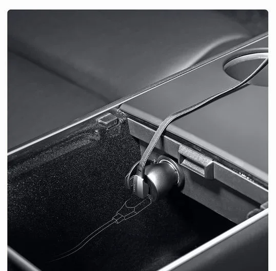 Car mobile phone charging cable For Apple Android typec fast charging cable Accessories For Tesla Model3 modelY