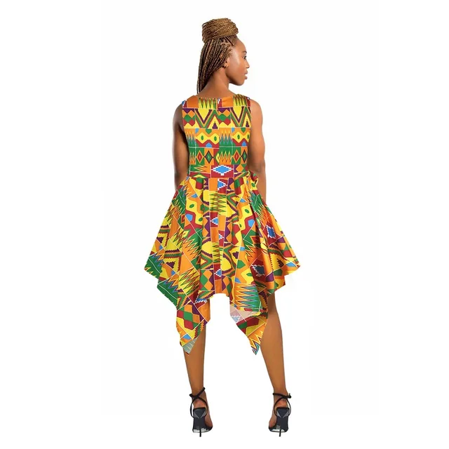 Ify Ankara Short Sleeve Gown - Image 3