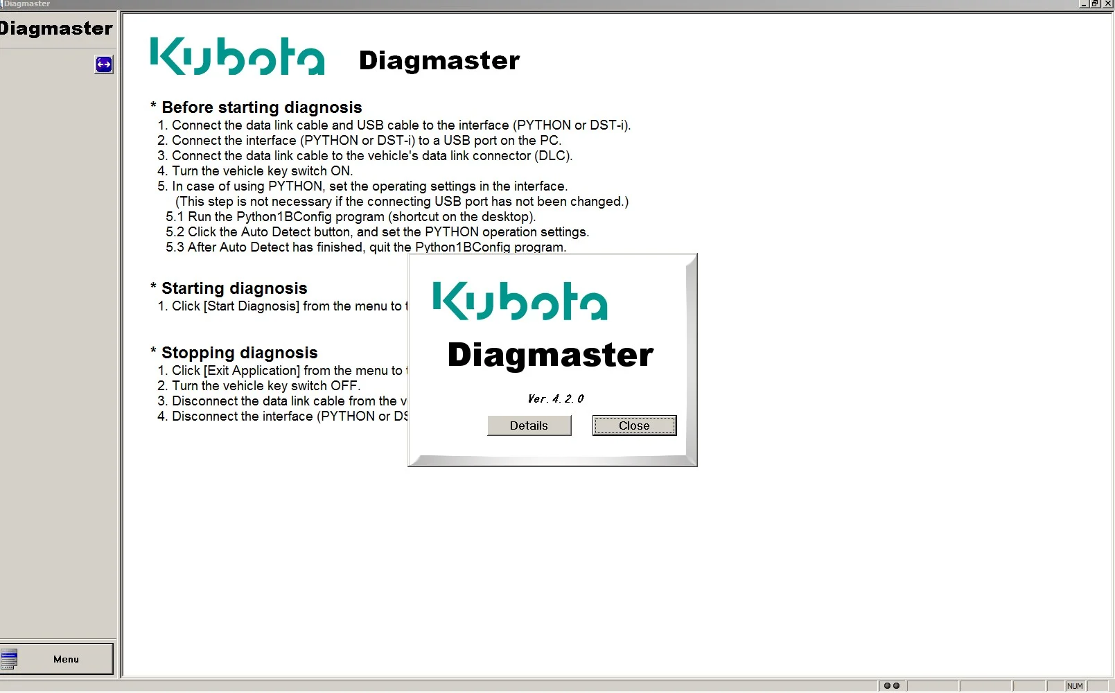 

Kubota Diagnostic Tool