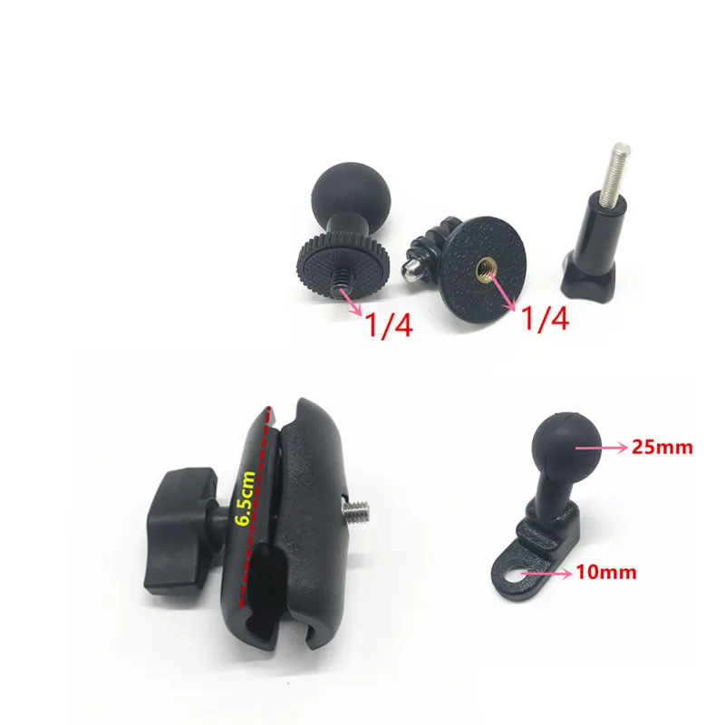 Rear view mirror set Для GoPro 8 держатель для Руля Мотоцикла Yi 4K зеркало заднего вида для sony SJCAM EKEN GoPro DJI Osmo аксессуары для экшн-камеры - Цвет: Rear view mirror set