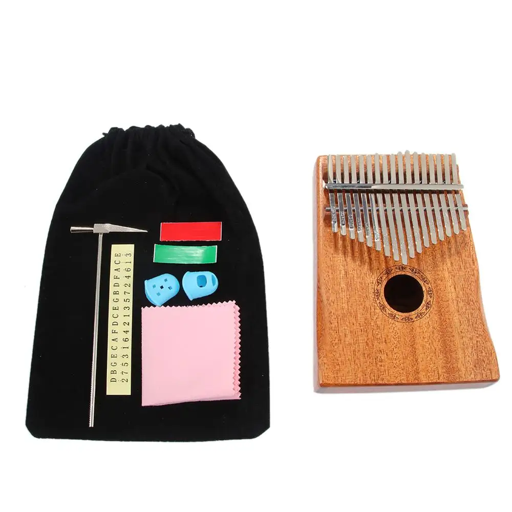 

New 17 Key Kalimba Mahogany Thumb Finger Piano Sanza 17 keys Solid Wood Thumb Kalimba Mbira Guitar Wood Musical Instruments