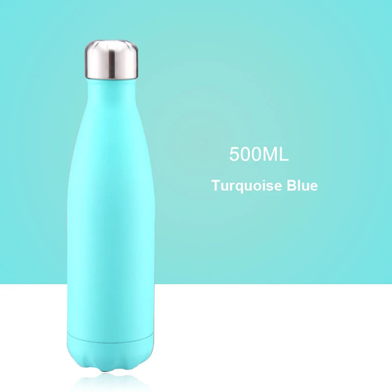 500 мл с двойными стенками вакуумные из нержавеющей стали изолированные бутылки для воды с пользовательским логотипом
