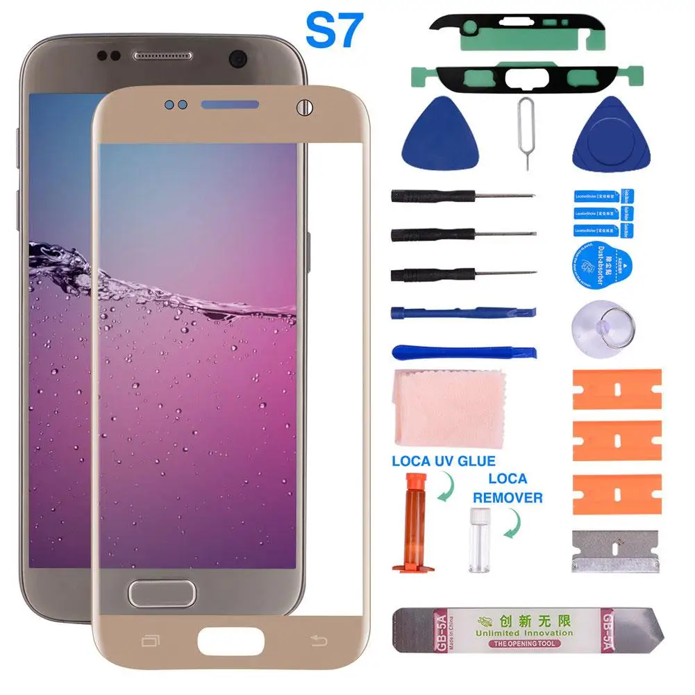 Carprie Защитная крышка для объектива, совместимая с samsung Galaxy S8, передняя стеклянная Защитная линза, запасной комплект для ремонта+ УФ клей 19Sep12