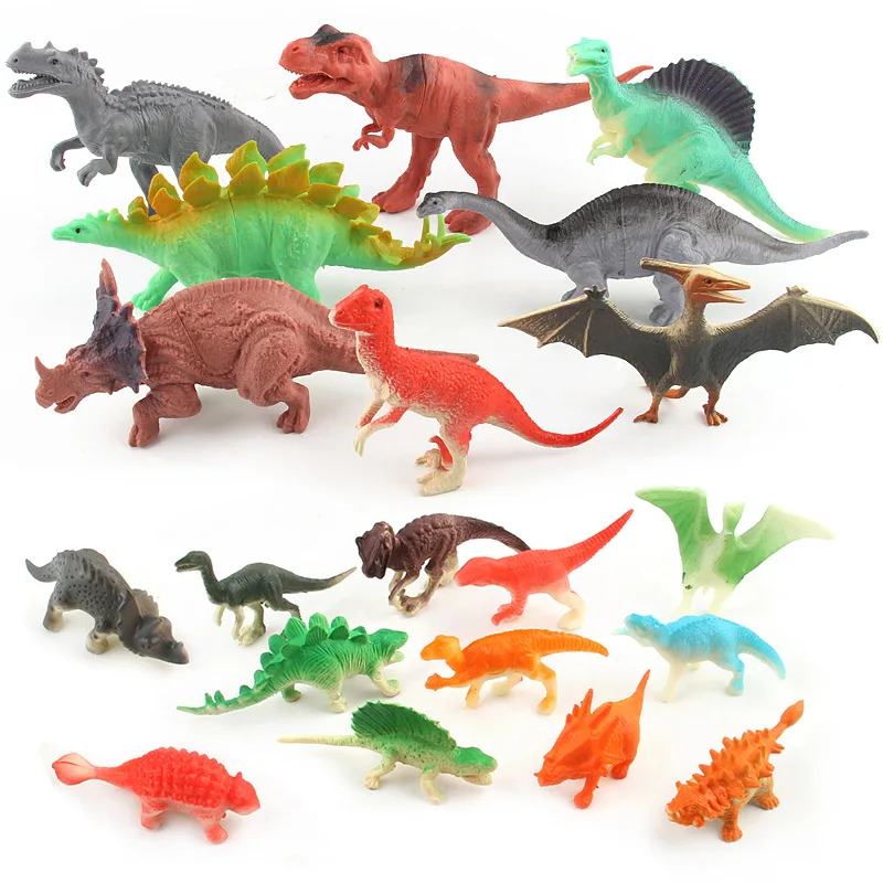 

Ancient Dinosaurs Decorative ornaments 20 Pcs Dinosaur Set Children's Simulation Animal Model Solid Soft Dinosaur Toy