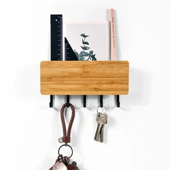

Hooks Space Saving Home Wall Hook Storage Rack Vintage Key Bamboo Hanger Hallway Home Decorative Room Small Bedroom Door Back