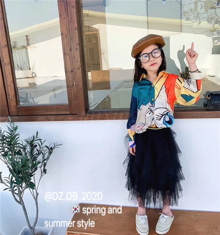 

Children's clothing shirt 2020 spring new children's shirt girl quality graffiti shirt little girl fashion tide