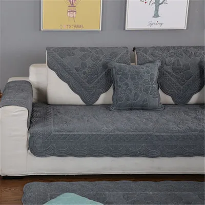 B slipcovers диван Чехол для диван в гостиной покрывало L форма покрывало на кресло цветочный узор вышиваемая защита для мебели - Цвет: B