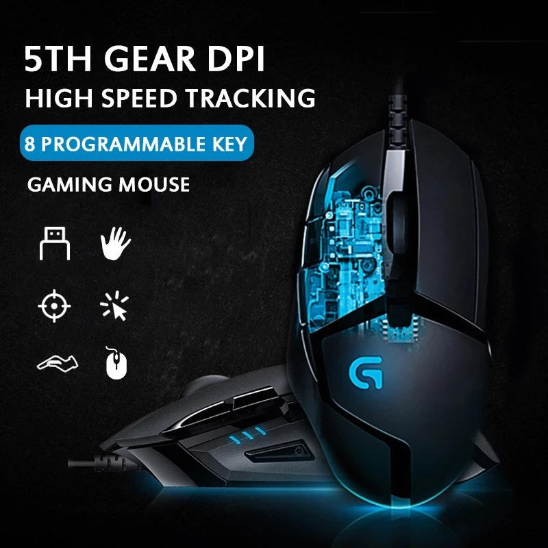 Logitech G402 Проводная игровая клавиатура Мышь Hyperion Fury FPS мышей 4000 Точек на дюйм