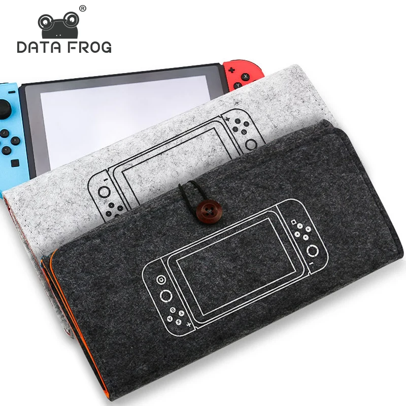 

Data Frog Portable Felt Protection Bag For Nintendo Switch Game Host Carrying Pack Case for Nintendo Switch Accessories