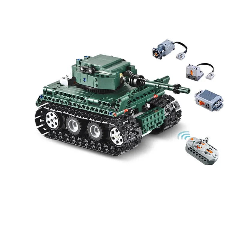 

Double e Remote Control Tank Building Blocks Toy Children'S Educational Fight Inserted Military Series C51018 Tiger-type Tank Mo