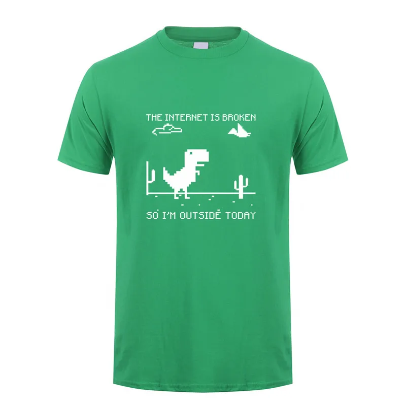 Новинка, летняя мужская футболка, Интернет разбита, веб-страница, компьютер, хлопковая футболка, забавная Мужская футболка, топы, футболка, OZ-342 - Цвет: irish green