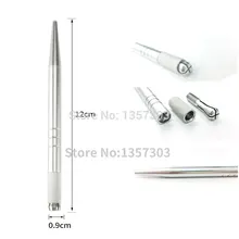 1 шт. металлический Перманентный макияж для бровей ручка свет ручная машинка для татуажа для микрорежущее лезвие иглы Munsu Tebori ручка