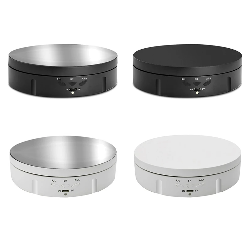 3 Speeds 14.6cm Intelligent Electric Rotating Display Stand Mirror Turntable Jewelry Holder Battery/USB Power 63HA | Обустройство