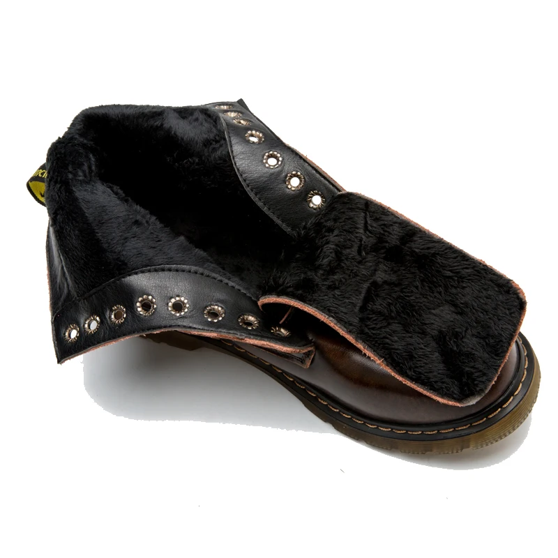Мужские зимние ботинки из натуральной кожи; doc martins; красивые Ботинки Martin в британском стиле; винтажные классические ботинки-дезерты в стиле милитари; ботильоны в байкерском стиле