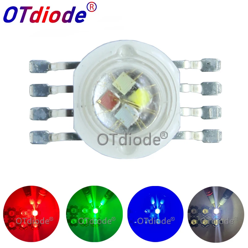 US $115.00 200PCS 45mil RGBW LED Diode 8pins High Power LED Chip 4W 43W 12W Lamp Colorful DIY For Stage Lighting Beads