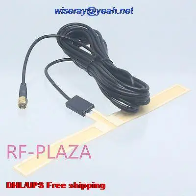 

EMS 50 pcs GSM DAB Antenna 57/1000MHZ SMA male plug for Universal Car window shield 10FT cable antenna aerial antennae-A1