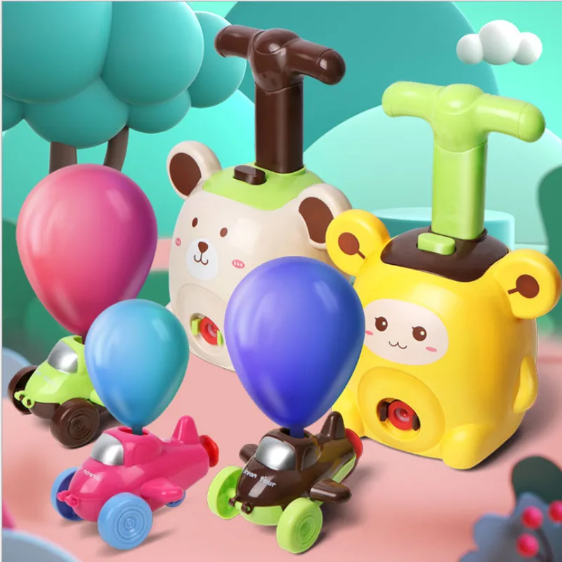 

NEW Education Science Experiment Toy Inertial Power Balloon Car Toy Puzzle Fun Inertial Power Car Balloon Toys for Children Gift