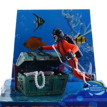 

Treasure Hunter Diver Action Figure Fish Tank Ornament Landscape Aquarium Decoration Accessories