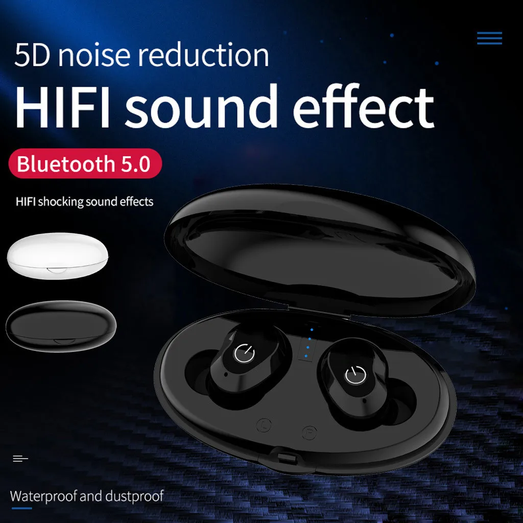 55 мА наушники batteryIPX5 Водонепроницаемый bluetooth 5,0 гарнитура TWS беспроводные bluetooth наушники Близнецы наушники 5D стерео наушники