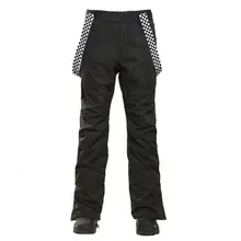 SMN высокое качество мужские Нагрудники зимние штаны уличные спортивные брюки Сноубординг водонепроницаемый ветрозащитный Лыжная одежда зимний костюм брюки