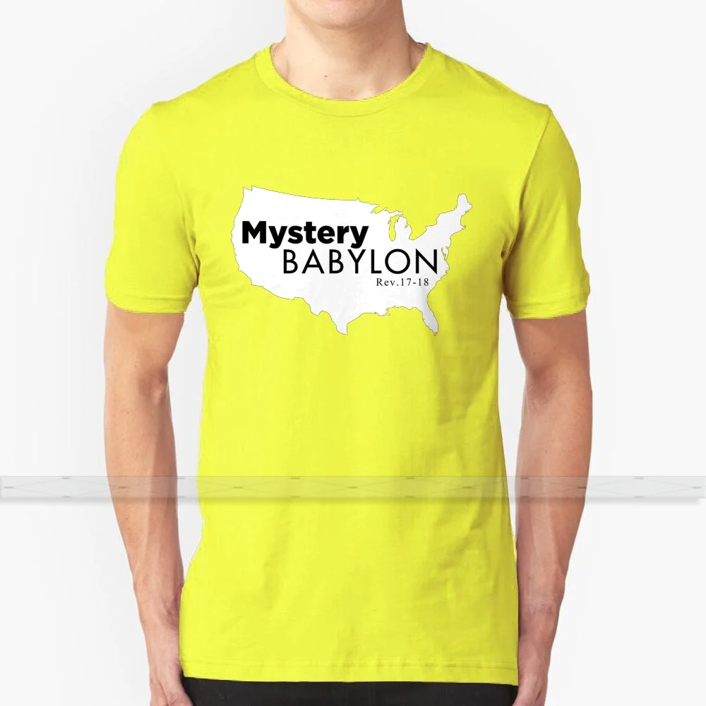 

MYSTERY BABLYON BLK T Shirt Custom Design Cotton For Men Women T - Shirt Summer Tops yah i h ih hebrew hebrew israelite