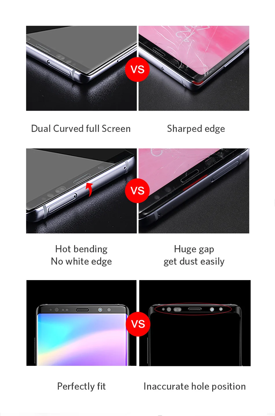 Benks Full Cover Tempered Glass 9H For Samsung Note9 0.3mm Thin Protector Screen Front Film (11)