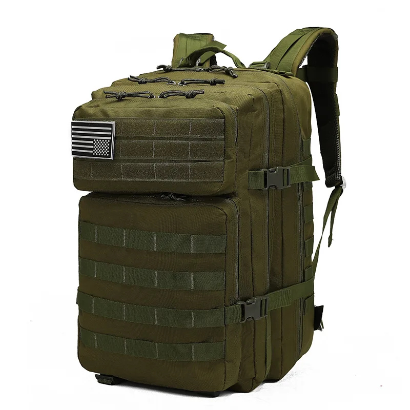 45L Тактический Рюкзак Военная армейская штурмовая сумка для улицы 3P EDC Molle пакет для мужчин для треккинга кемпинга охоты большой емкости сумки - Цвет: Army green