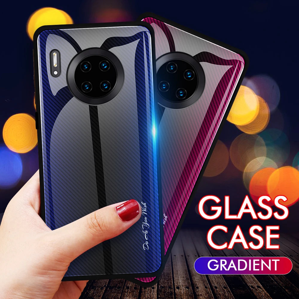Чехол из закаленного стекла для телефона huawei P30 P30Lite/Pro Mate20 Pro/Lite P20 Pro устойчивый