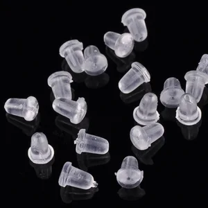 Image for 400pcs White Soft Rubber Earring Back Stoppers Plu 