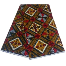 Африканский Анкара материал 6 ярдов африканская одежда восковая ткань Африканская набивная хлопок настоящая мягкая восковая ткань для женского платья 0020