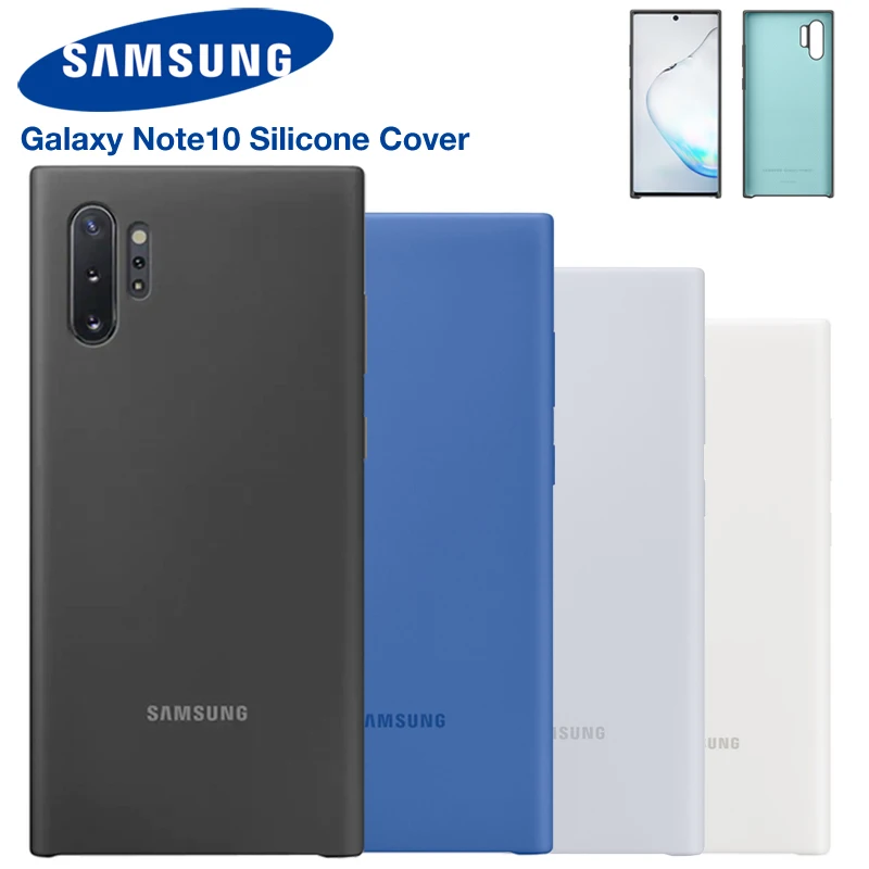 

Samsung Original Silicone Cover Phone Case For Samsung Galaxy Note 10 Note10 NoteX Note10 Plus Soft Shockproof Shell Phone Cover