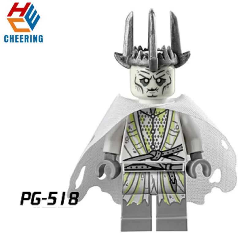 PG518 20Pcs No Box 20 шт. строительные блоки Властелин колец RingWraith King Mordor Uruk фигурки Кирпичи Модель игрушки для детей PG8036 - Цвет: PG518 20Pcs No Box
