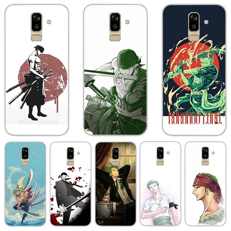 One Piece Зоро Рисунок Матовый силиконовый чехол для samsung galaxy J2pro J3 J4 J6 J7 J8 A5 A7 A9 A8 A6 плюс
