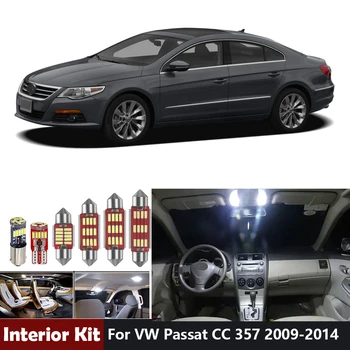 

14 Pcs Error Free White Light Bulbs For VW Passat CC 357 2009 2010 2011 2012 2013 2014 Led Interior Light Kit Dome Map Vanity