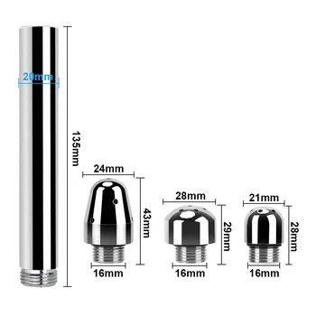 Anal Washer Nozzles Women Vaginal Shower Men Butt Plug Cleaner Sex Toys for Couples Medical Wash  Erotic Enema Douche Dust Bag 6