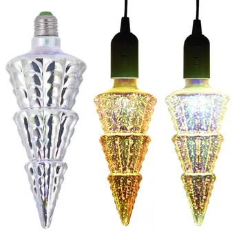 

LED Bulb E27 6W 85-265V Vintage Edison Light Bulbs Star Lamp Holiday Night Lights Christmas Tree 3D Decoration For Home Lamps