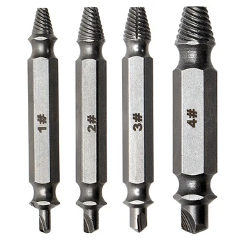 

Broken Bolt Remover Drill Bit Set Easy to use 4Pcs/set Screw Extractor Set Damaged Screw Extractor Convenience Practical Tools