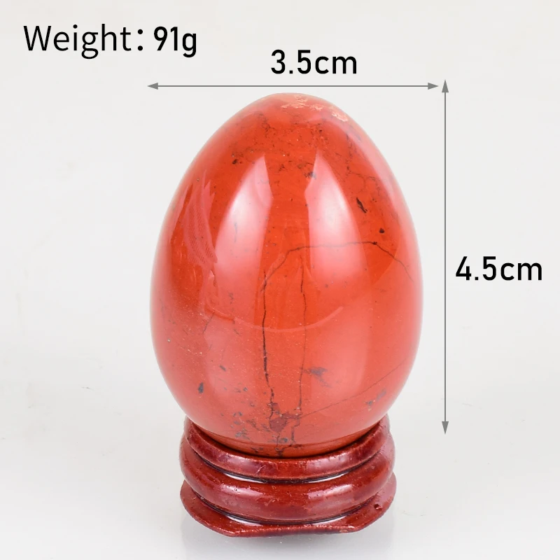 Natural Red Jasper Big Yoni Egg 50*35mm Undrilled Stone Ball Kegel Exercise Tool Pelvic Floor Muscle Vagina Health Care Massager