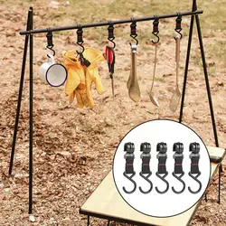 Outdoor Camping S-shaped Hook Moveable Storage Hook Hook Keychain Hanging Hooks Storage Rack Detachable Shelf G5j8