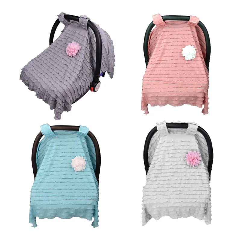 Infant Car Seat Canopy Cover Baby Nursing Cover Scarf Breastfeeding Baby Shopping Cart Blanket