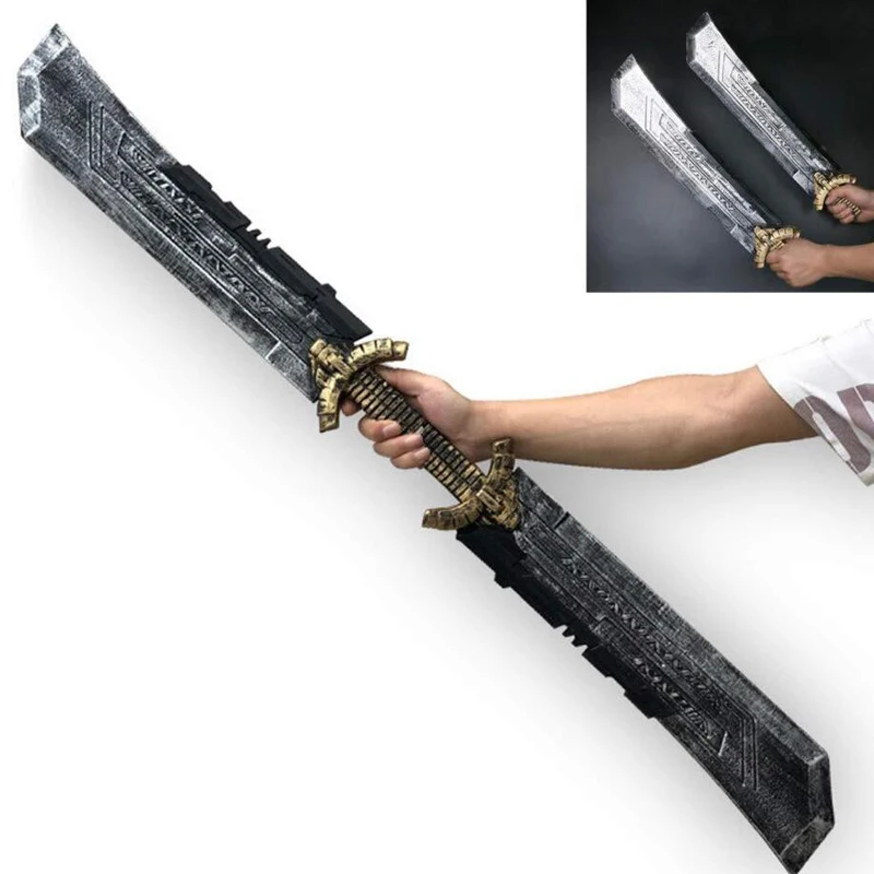 

4 Endgame Double-edged Sword Movie Role Playing Model Figure Thor Thunder Hammer Figure Model PU toy