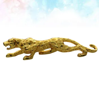 

Leopard Shape Resin Desktop Adornment Household Ornaments Decoration for Car Office Home (Golden)
