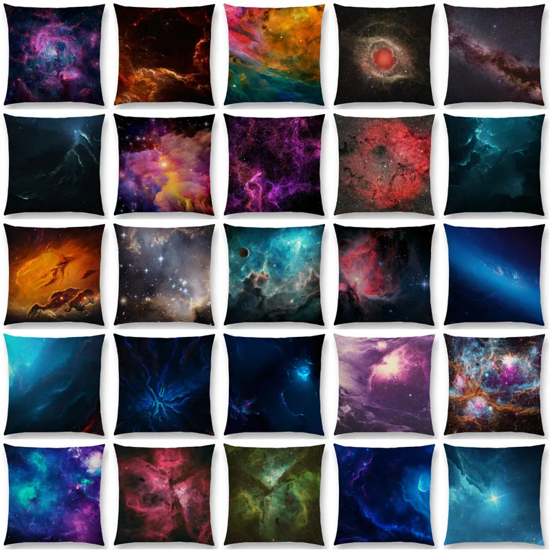 Universe Nebula Galaxy 45x45 Cushion Cover Throw pillow cover Case クッションカバー 쿠션커버 living room Decorative pillows for sofa car