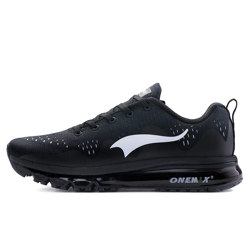ONEMIX/мужские кроссовки для бега; крутые спортивные кроссовки; амортизирующая подушка; дышащая трикотажная обувь с дышащей сеткой; обувь для бега на открытом воздухе - Цвет: black