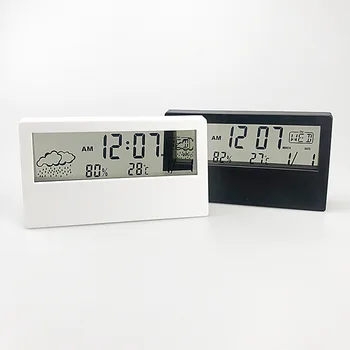 

LCD Clock Electronic Desk Clock Temperature And Humidity Meter Alarm Clock Creative Electronic Digital Electronic Clock
